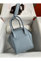 Hermes Lindy 26 Handmade Bag In Blue Lin Evercolor Leather  Replica