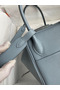 Hermes Lindy 26 Handmade Bag In Blue Lin Evercolor Leather  Replica