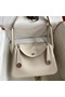 Hermes Lindy 26 Handmade Bag In Craie Clemence Leather  Replica