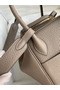 Hermes Lindy 26 Handmade Bag In Gris Asphalt Clemence Leather  Replica