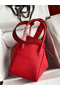 Hermes Lindy 26 Handmade Bag In Red Clemence Leather  Replica