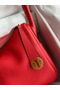Hermes Lindy 26 Handmade Bag In Red Clemence Leather  Replica