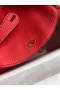 Hermes Lindy 26 Handmade Bag In Red Clemence Leather  Replica