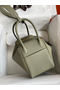 Hermes Lindy 26 Handmade Bag In Sauge Clemence Leather  Replica
