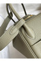 Hermes Lindy 26 Handmade Bag In Sauge Clemence Leather  Replica