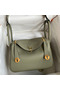 Hermes Lindy 26 Handmade Bag In Sauge Clemence Leather  Replica