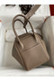 Hermes Lindy 26 Handmade Bag In Taupe Clemence Leather  Replica