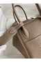 Hermes Lindy 26 Handmade Bag In Taupe Clemence Leather  Replica