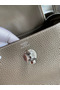 Hermes Lindy 26 Handmade Bag In Taupe Clemence Leather  Replica