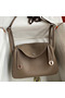 Hermes Lindy 26 Handmade Bag In Taupe Clemence Leather  Replica