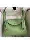 Hermes Lindy 26 Handmade Bag In Vert Cypres Clemence Leather  Replica