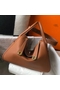 Hermes Lindy 26cm Bag In Gold Clemence Leather GHW  Replica