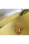 Hermes Lindy 26cm Bag In Jaune Poussin Clemence Leather GHW  Replica
