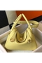 Hermes Lindy 26cm Bag In Jaune Poussin Clemence Leather GHW  Replica
