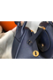 Hermes Lindy 26cm Bag In Navy Blue Clemence Leather GHW  Replica