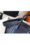 Hermes Lindy 26cm Bag In Navy Blue Clemence Leather GHW  Replica