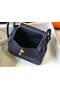 Hermes Lindy 26cm Bag In Navy Blue Clemence Leather GHW  Replica