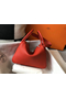 Hermes Lindy 26cm Bag In Red Clemence Leather PHW  Replica