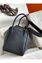 Hermes Lindy 30 Handmade Bag In Black Clemence Leather  Replica