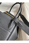 Hermes Lindy 30 Handmade Bag In Black Clemence Leather  Replica