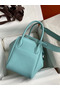 Hermes Lindy 30 Handmade Bag In Blue Atoll Clemence Leather  Replica