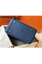 Hermes Lindy 30cm Bag In Blue Agate Clemence Leather PHW  Replica