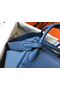 Hermes Lindy 30cm Bag In Blue Agate Clemence Leather PHW  Replica