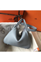 Hermes Lindy 30cm Bag In Blue Lin Clemence Leather PHW  Replica
