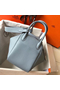 Hermes Lindy 30cm Bag In Blue Lin Clemence Leather PHW  Replica