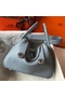 Hermes Lindy 30cm Bag In Blue Lin Clemence Leather PHW  Replica