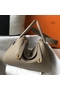 Hermes Lindy 30cm Bag In Gris Tourterelle Clemence Leather GHW  Replica