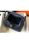 Hermes Lindy 30cm Bag In Navy Blue Clemence Leather GHW  Replica