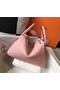 Hermes Lindy 30cm Bag In Pink Clemence Leather GHW  Replica