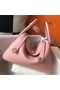 Hermes Lindy 30cm Bag In Pink Clemence Leather GHW  Replica