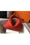 Hermes Lindy 30cm Bag In Red Clemence Leather GHW  Replica