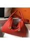 Hermes Lindy 30cm Bag In Red Clemence Leather GHW  Replica