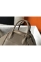Hermes Lindy 30cm Bag In Taupe Clemence Leather GHW  Replica