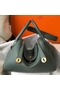 Hermes Lindy 30cm Bag In Vert Amande Clemence Leather GHW  Replica