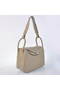 Hermes Lindy 30CM Havanne Handbags 1057 Grey Leather Silver Hardware Handbags  Replica