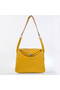 Hermes Lindy 30CM Havanne Handbags 1057 Yellow Leather Silver Hardware  Replica