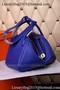 Hermes Lindy 30CM Leather Shoulder Bag H0881 Blue  Replica