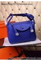 Hermes Lindy 30CM Leather Shoulder Bag H0881 Blue  Replica