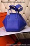 Hermes Lindy 30CM Leather Shoulder Bag H0881 Blue  Replica