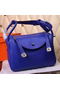 Hermes Lindy 30CM Leather Shoulder Bag H0881 Blue  Replica