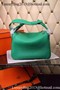 Hermes Lindy 30CM Leather Shoulder Bag H0881 Green  Replica