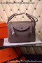 Hermes Lindy 30CM Leather Shoulder Bag H0881 Grey  Replica