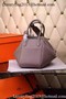 Hermes Lindy 30CM Leather Shoulder Bag H0881 Grey  Replica