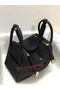 Hermes Lindy 30CM Original Leather Shoulder Bag HLD30 Black  Replica