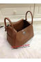 Hermes Lindy 30CM Original Leather Shoulder Bag HLD30 Brown  Replica
