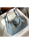 Hermes Lindy Mini Bag In Blue Lin Clemence Leather GHW  Replica